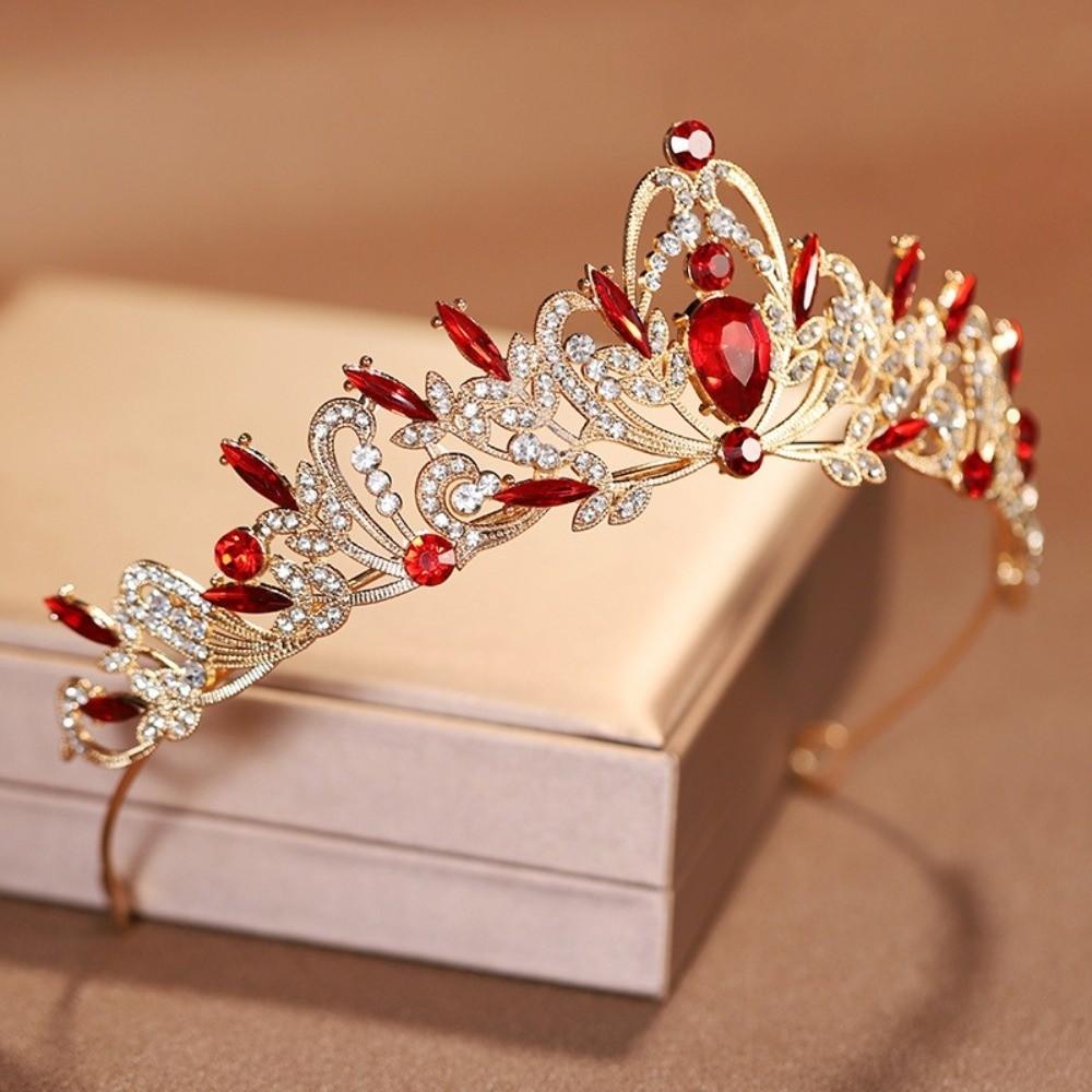 Alloy Queen Princess Crown Baroque Bridal Headband Vintage Bride's Crown Birthday Gift