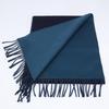 JOHNSTONS fringe Scarf Navy / GreenUsed