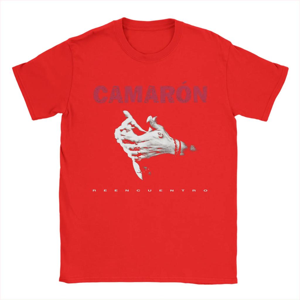 2026 Vendita Calda T-shirt da Uomo Camarons De La Isla Cantante Flamenco Maglietta in Cotone Manica Corta T-shirt Gamberi dell'Isola Collo Rotondo Merch Taglie Forti