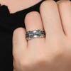 Adjustable Vintage Vajra Ring Men Women Retro Minimalist Open Band Plated Jewelry
