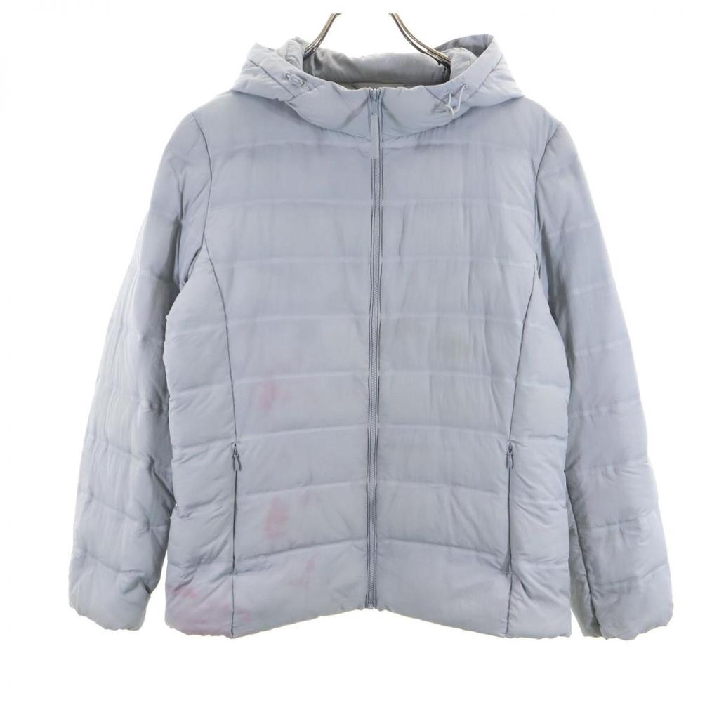 UNIQLO seamless Ultra light down jacket L gray hood Women Used