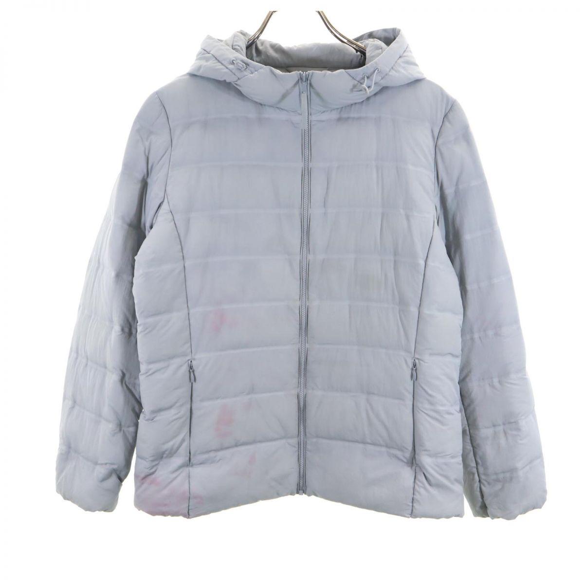 

UNIQLO seamless Ultra light down jacket L gray hood Women Used