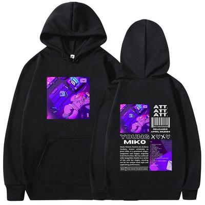 Young Miko Xoxo Tour 2024 Graphic Hoodie Men Women Hip Hop Fashion Oversized Sweatshirt Retro Harajuku Pullover Hoody Streetwear