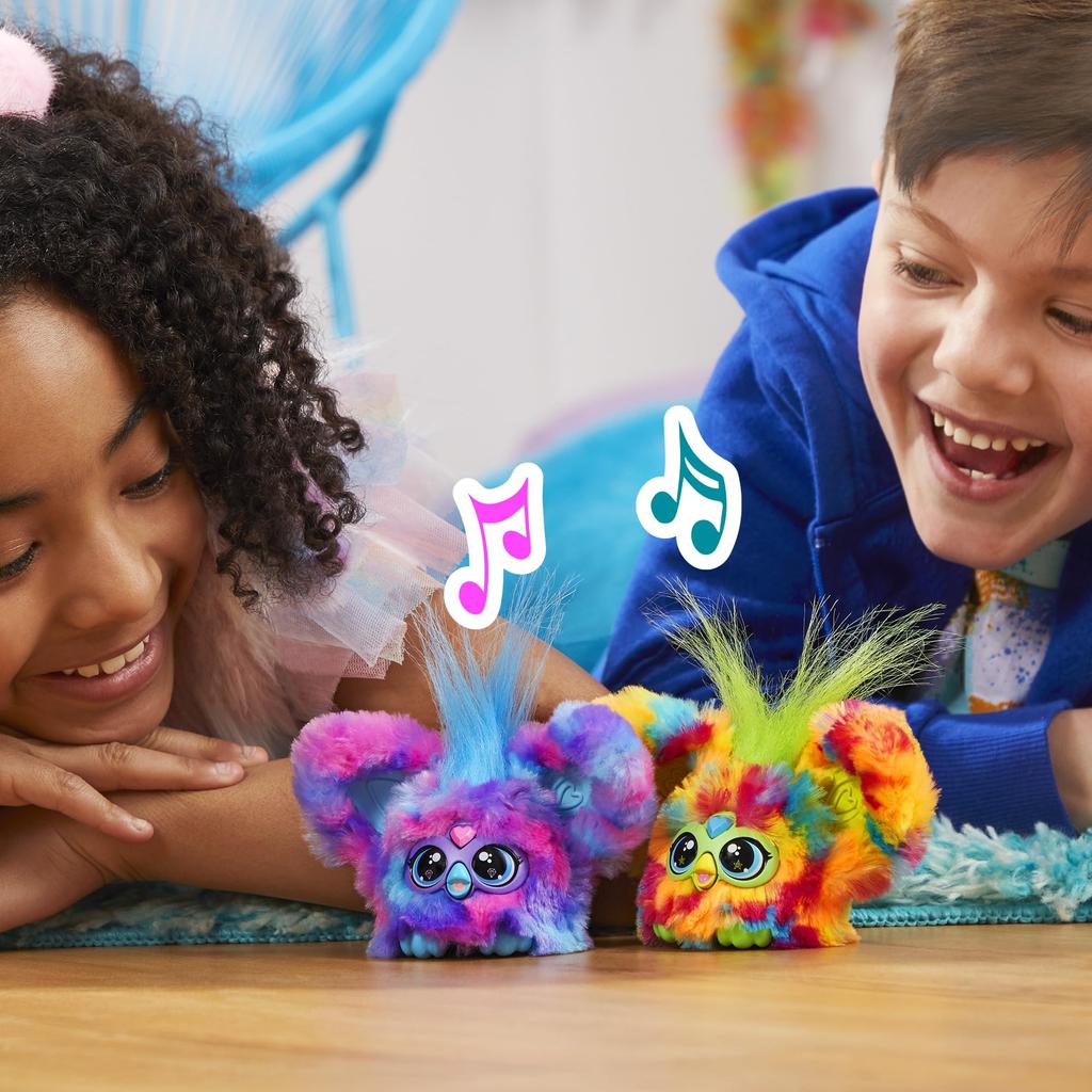 Hasbro Furby Furblets Mini Friend Electronic Stuffed Animal Blue and Purple F8895 Pix-elle