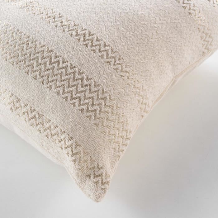 Coussin - Doreline - 40 x 40 cm - Coton 90% - Déhoussable - Motif ethnique
