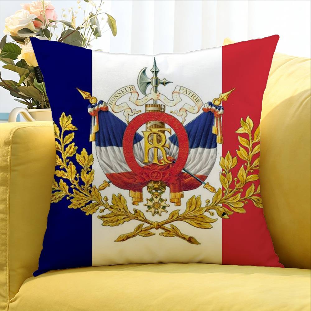 NNapoleonic French DDrapeaux flag Various Sizes Square Pillow Case For Car Home Bedchamber Decor