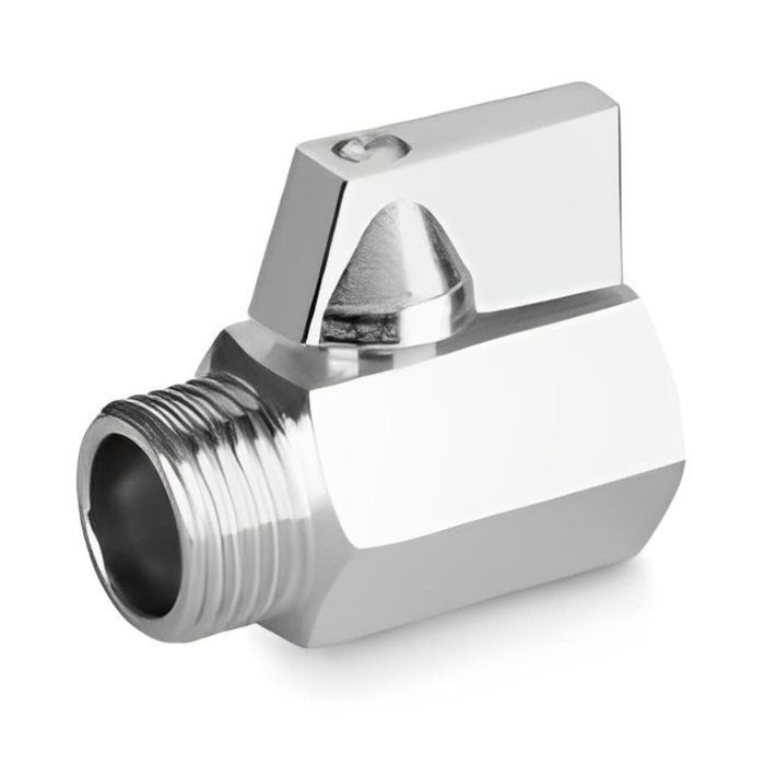 Mini Chrome-Plated Brass Ball Valve 1/2 Inch – Precision and Reliability