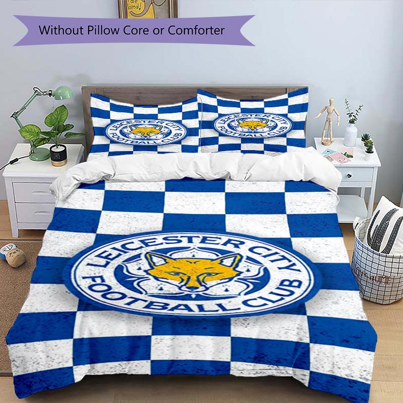 City Football Club Printed Pattern Duvet Cover Set – includes 1 duvet cover and 2 matching pillowcases Bedroom decor Christmas gifts