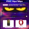 Multi-Panel Sync Led Eyes Display 96X16 LED Sign (23.4"X4.73") | USB 5V Programmable Scrolling Text/Animation | APP + Remote For Car/Store