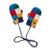 MIKI HOUSE Knitted Mittens with Bear and Rabbit for Boys and Size M Navy Drawstring, Design, Girls, Baby, Kids, Children's Clothing, (3-5 Years),
