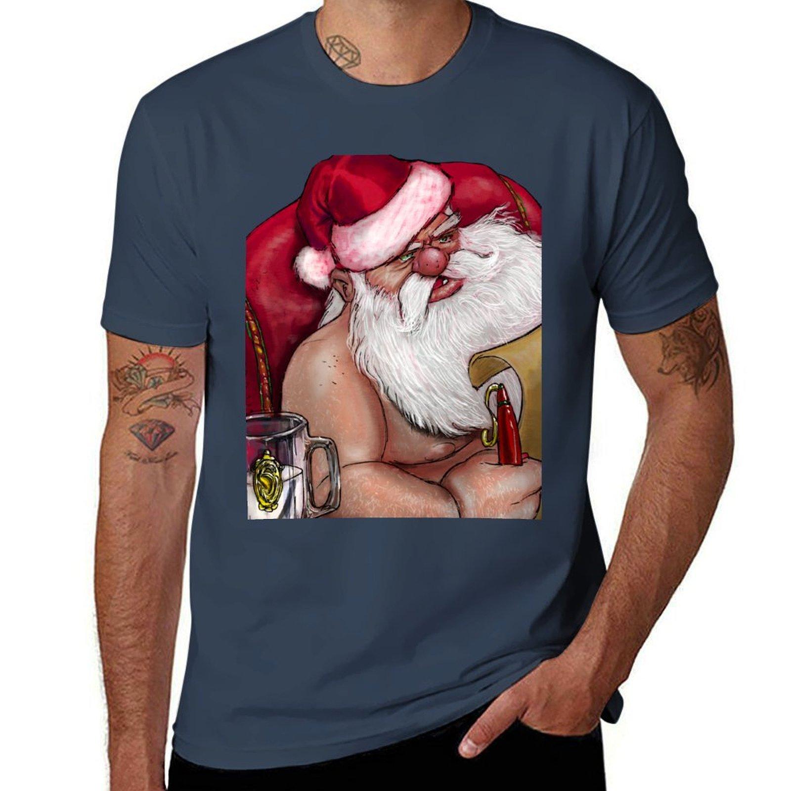 Santa and the Naughty or Nice list TShirt Plus Size Everyday Tee Shirt S