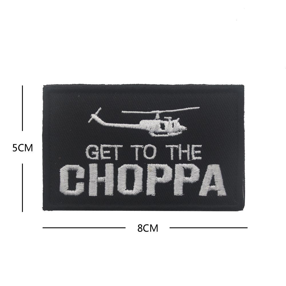 Sea Customer Outdoor Fun Embroidered Black & White Velcro Patches for Backpacks