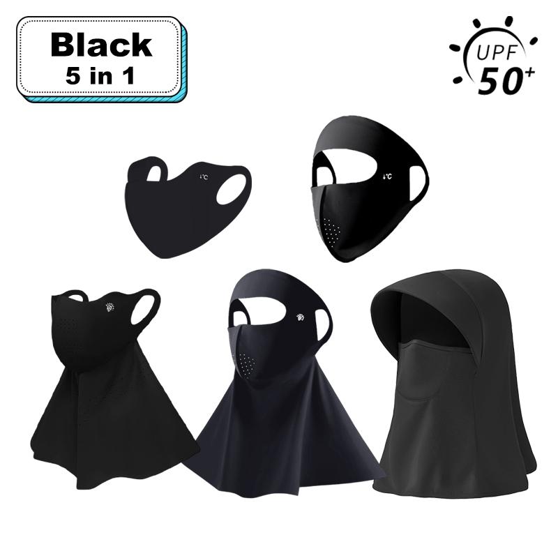 Sommar Isilke Ansiktsmask UV Solskydd Justerbar Andningsbar för Cykling Löpning Jakt Sportmask Unisex
