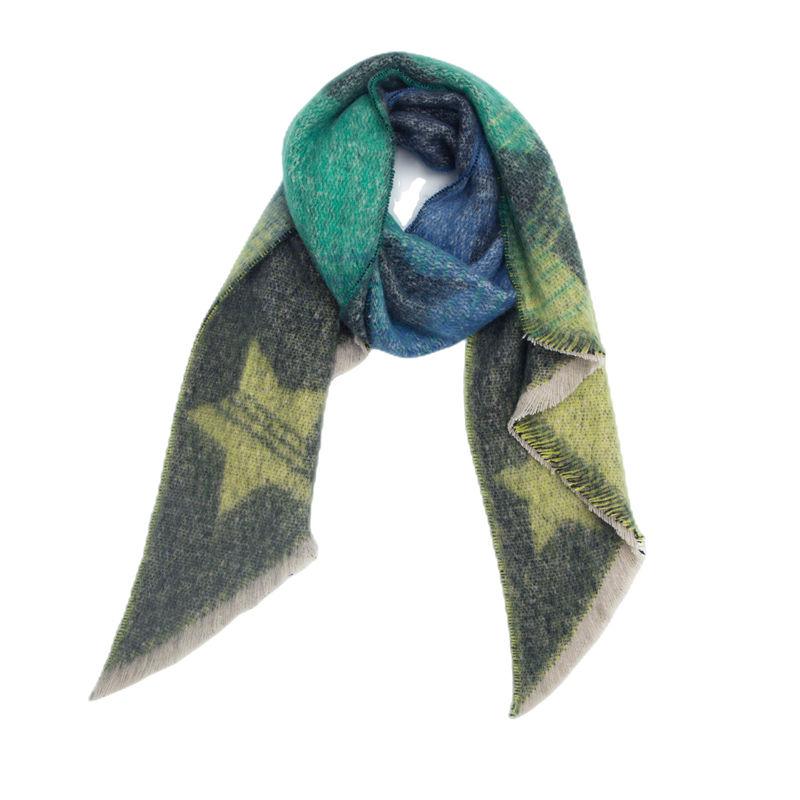Diagonal Scarf Fashion Women Shawl Yarn Rhombus Shawl Circle Keep Warm