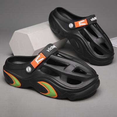 Slippers Men'S Trendy Thick-Soled Non-Slip Hole Shoes Men'S Hollow And Breathable Outdoor Beach Sandals