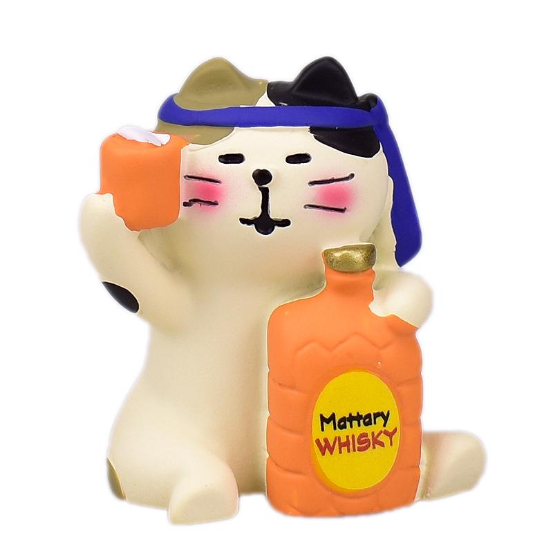 Zakka Travel Cat Cherry Blossom Appreciation Party Mount Fuji Cat Ornament Shooting Props Miniature Resin Small Ornament Gift