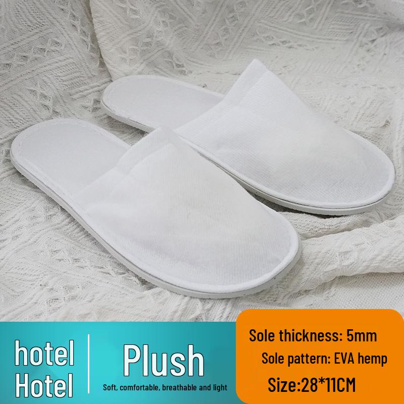 Non-Woven Thickened Disposable Slippers for Hotels, Homestays, Travel, and Hospitality