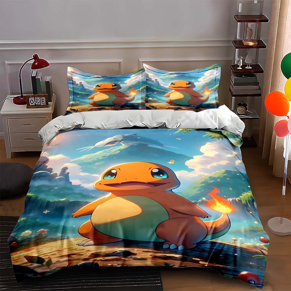 

Fiery creature landscape Bedding Duvet cover sets Duvet covers Pillowcases gifts (1 * Duvet Cover 2 * Pillowcases, without duvet insert) 135x200cm