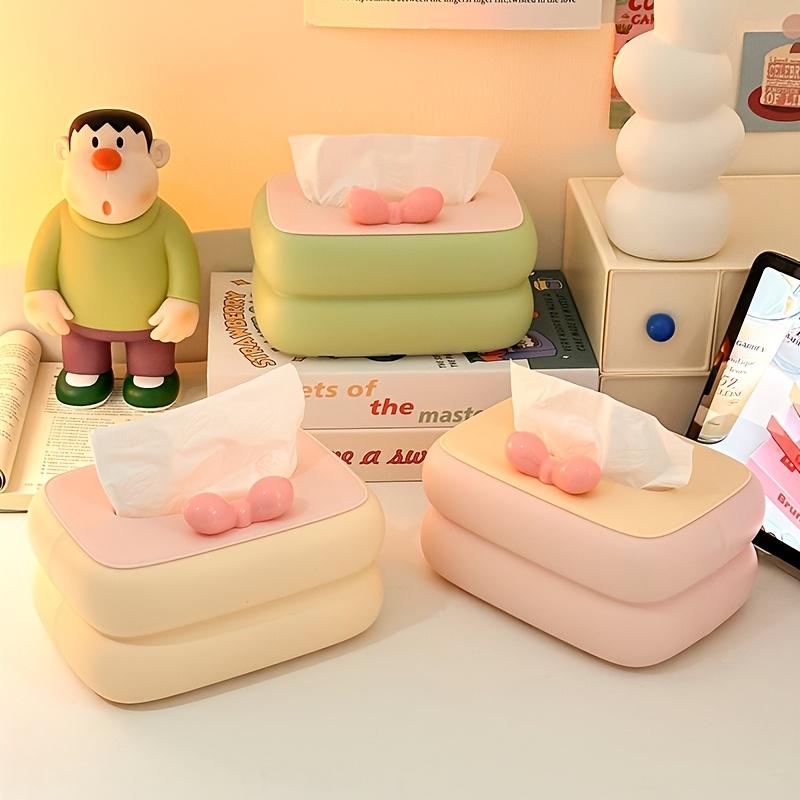 Home Cream Style Tissue Box for Living Room Coffee Table, Dining Table, and Bathroom Paper Storage Holder