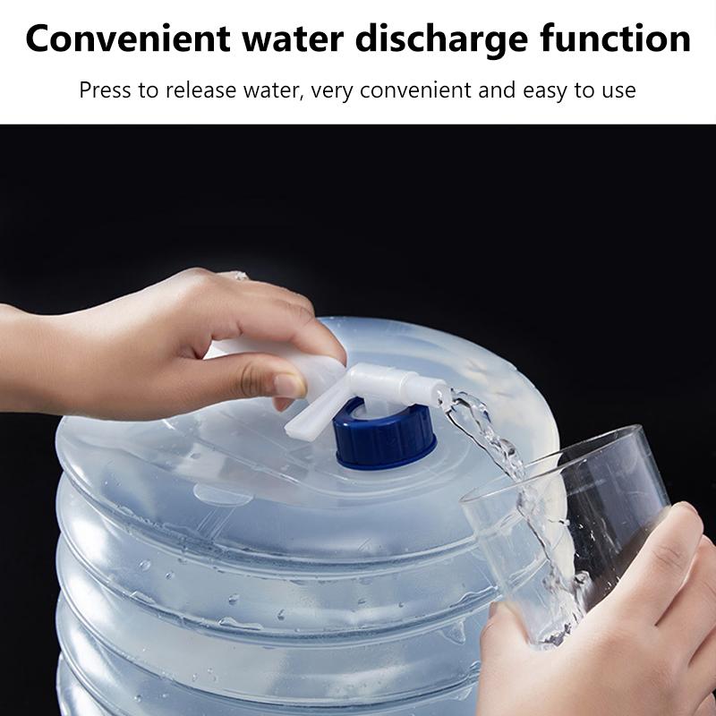 SEAMETAL 5/10/15L Dış Mekan Katlanabilir Kova Katlanabilir Su Torbası Hayatta Kalma Su Depolama Taşınabilir Su Taşıyıcı Konteyner Kamp