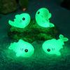 4Pcs Luminous Shark Ornament Sea Fish Figurine Model Diy Home Decor Aquarium Miniature Fairy Garden Decoration Accessorie