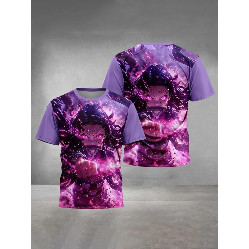 HOT Anime Creative Colorful Pattern Printing Comfortable Soft Kids T-shirt Boy Girl Loose Fashionable Versatile T-Shirt