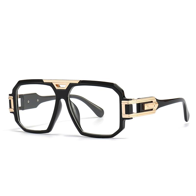 New Retro Square Full Frame Sunglasses Large Frame Oversized Anti-UV Glasses Eyewear Uv400 Retro HD Sunglasses Costume Accessory