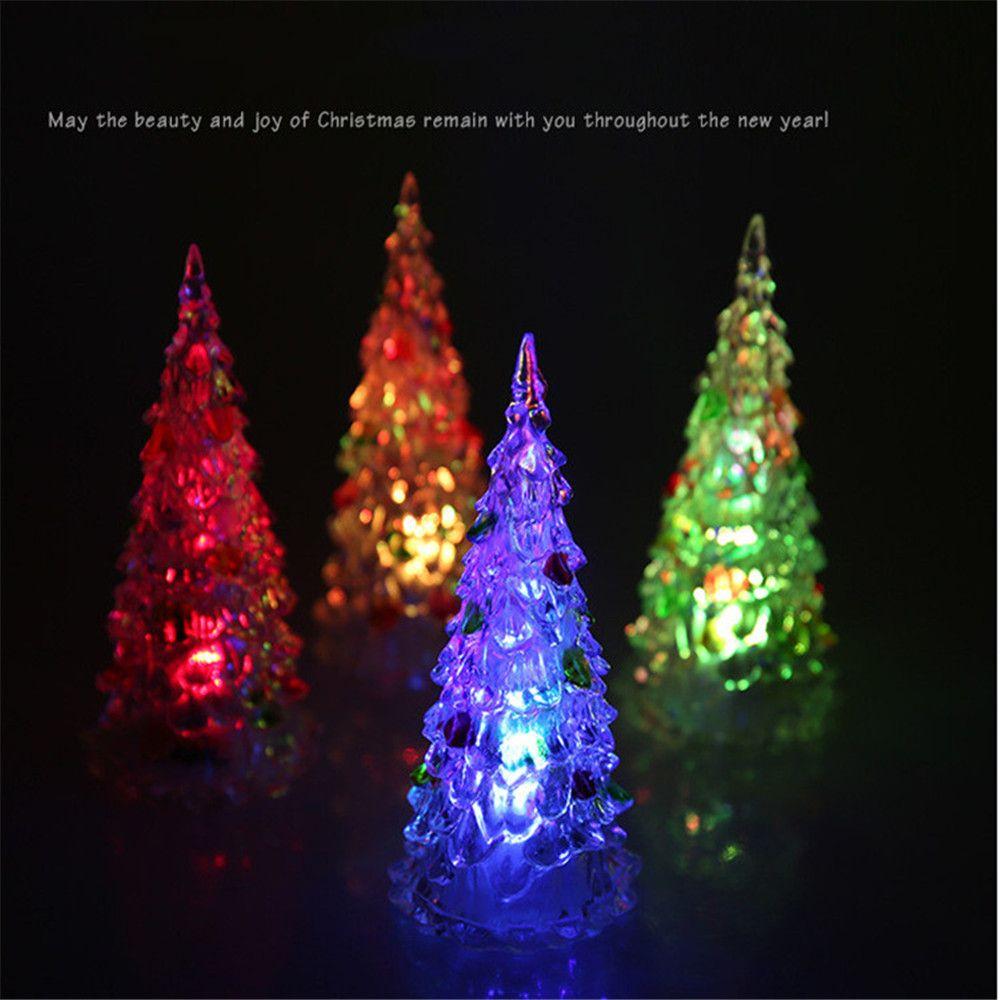 Frohe LED Farbwechsel Mini Weihnachtsbaum LED Elektronisches Spielzeug Haus Tisch Party Dekor Charme