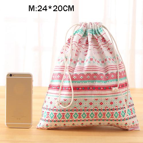 Trendy Lightweight Drawstring Carryalls Girls Shoes Carryalls Women Cotton Travel Pouch Storage Clothes Handbag High Quality Makeup Carryall