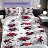 1PC Spider-Man Pattern Bedding Quilt Set Quilt Cover Pillowcase Home Decoration Birthday Gift (1 * Duvet Cover + 2 * Pillowcase, Without Core)