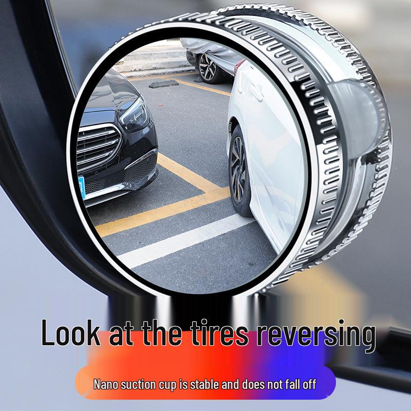 Ultra Clear 360° Adjustable Blind Spot Mirror with Suction Cup for Rearview Mirrors