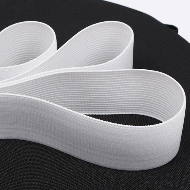10Meters Sewing Elastic Band Heavy Stretch High Elasticity Knit Elastic Band for Sewing Waistband Elastic White Black