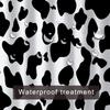 Cow Print Shower Curtain, Black & White Animal Design, Polyester Fabric With Hooks