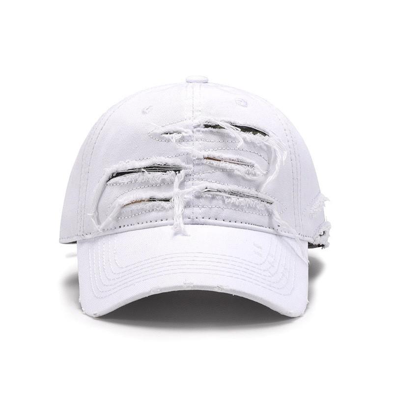 Винтажная рваная бейсболка в стиле стритвир для женщин с вышитыми этническими мотивами белый