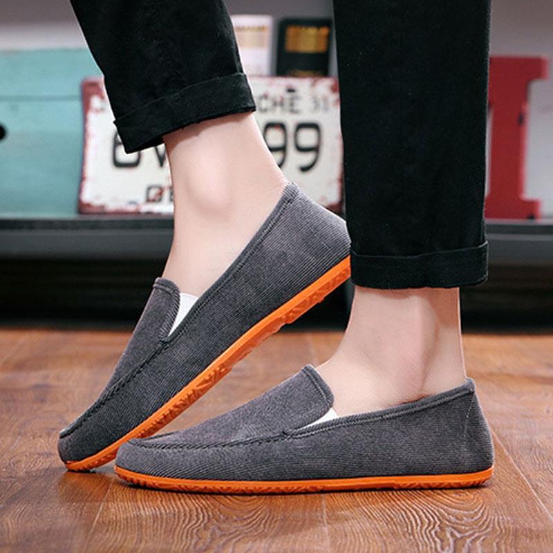 Fashion New Canvas Shoes for Men Breathable Footwear Men Casual Shoes Loafers Big Size Outdoor Walking Dring Shoes Red Men's Sneakears