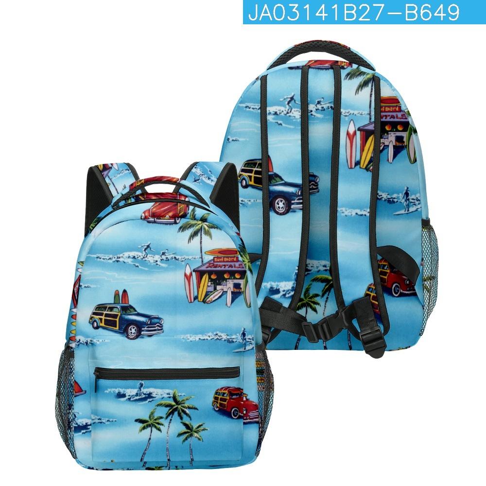 

Cartoon Kpop Youthful School Bags Unisex Hawaiian Elements Travel Bags 3D Print Oxford Waterproof Notebook Shoulder Backpacks темно-сірий колір