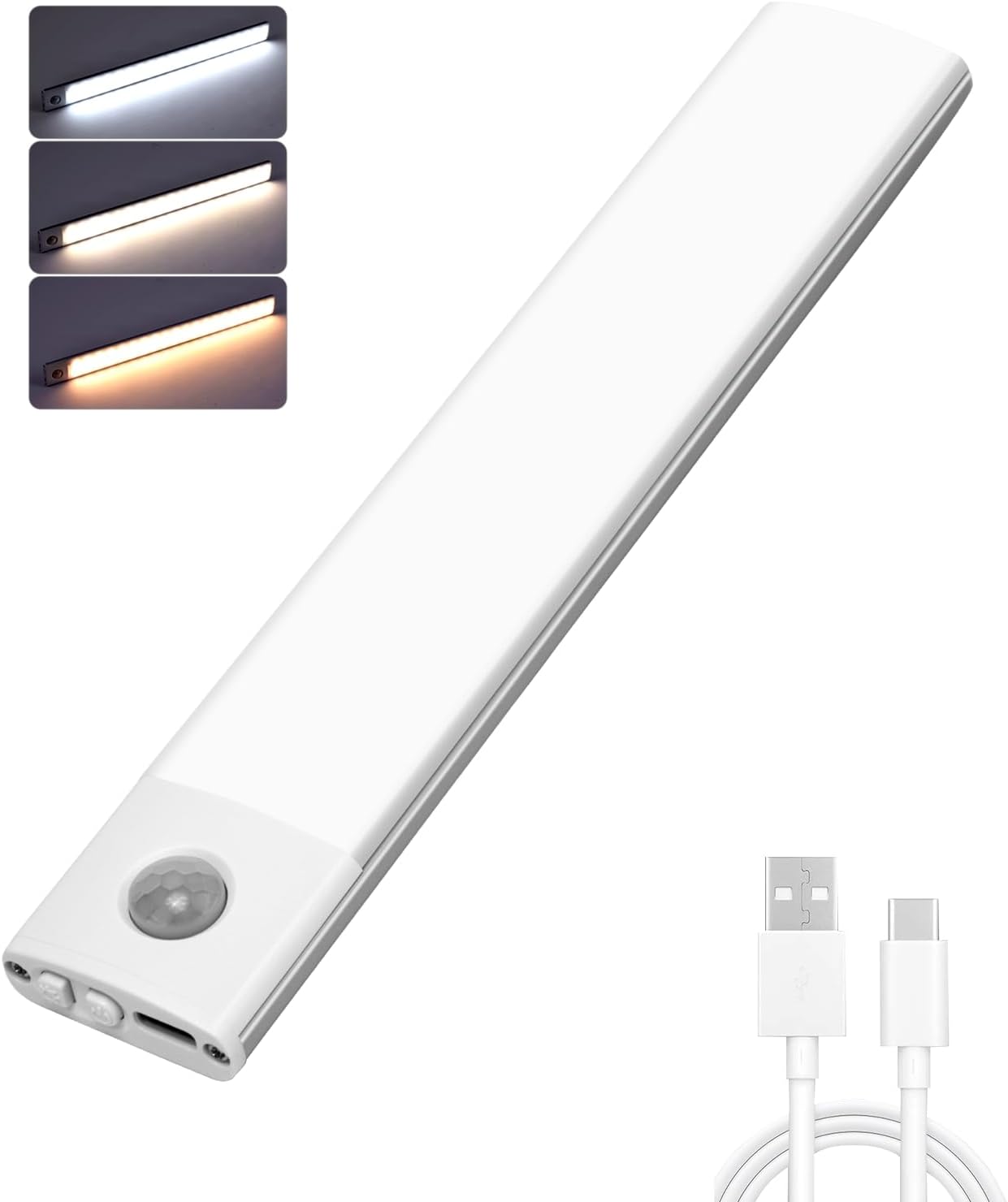 

40 см Ночной Светильник Датчик Движения Беспроводной USB Подсветка Под Шкафом Для Шкафа Спальни Гардероба Внутреннее Освещение 3 Цвета