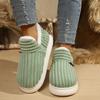 Winter Geschlossene Ferse Baumwollschuhe Herren Damen Dicke Sohle Innen Außen Fleecegefüttert Pelz Hausschuhe Warme Plüsch Hausschuhe