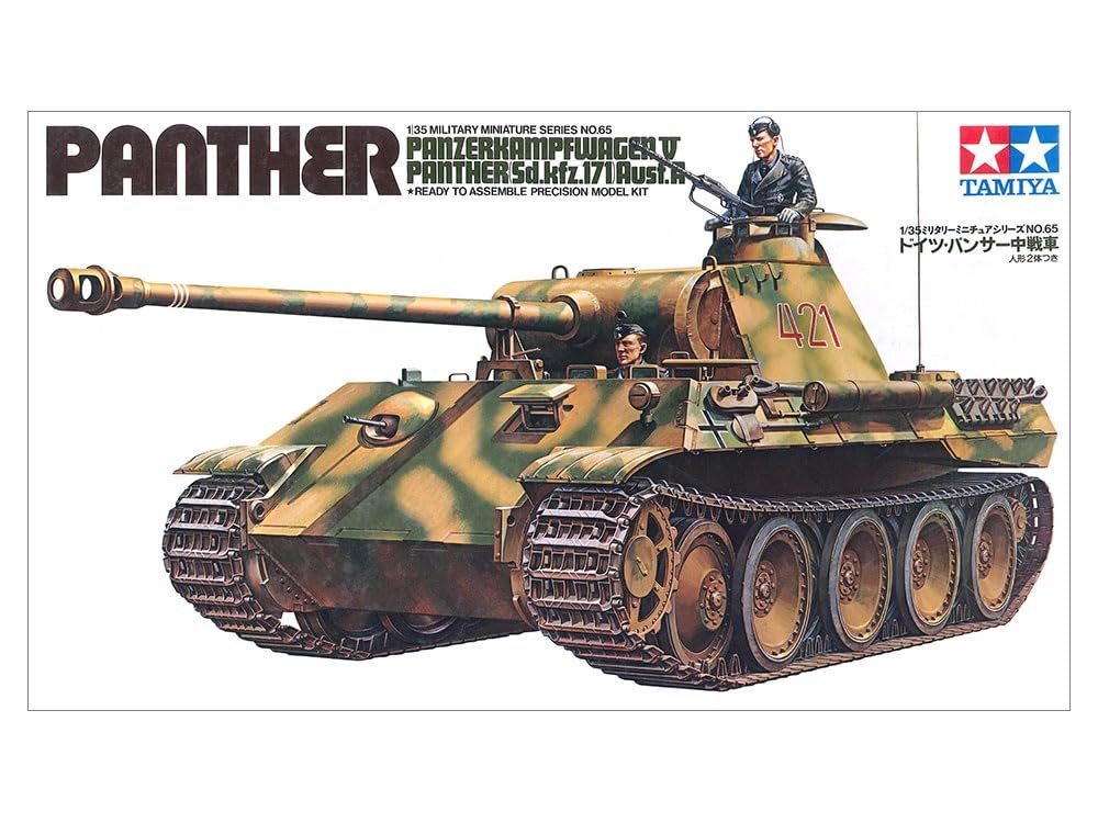 Tamiya Military Miniature Series 65 German Panther Tank Plastic Model Kit 35065 1/35 No.