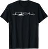 Bell 407 Helicopter Heartbeat Gift Unisex T-Shirt