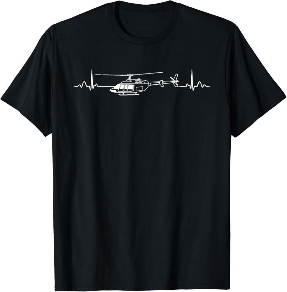 

Bell 407 helicopter heartbeat Gift Unisex T-Shirt 2XL