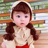 Palace Style Cosplay Autumn Infant Baby Girl Princess Hat Khaki Hair Braid Wig Cap Headbands Children Kids Girls Hats and Caps