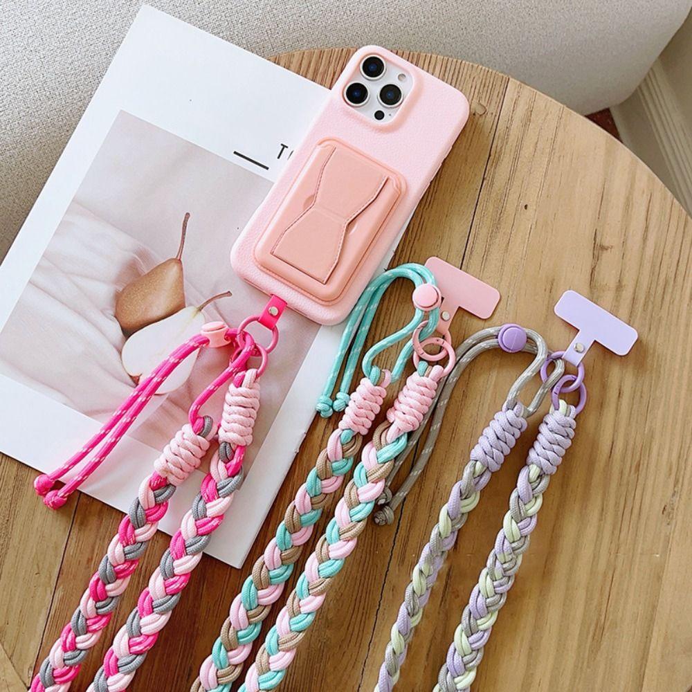 Hand Weaving Mobile Phone Lanyard Adjustable Crossbody Phone Strap Durable Mobile Phone Straps