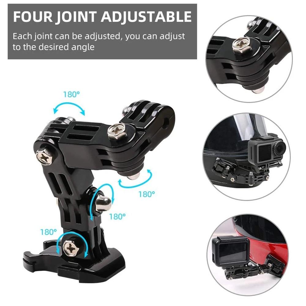 Motorcycle Helmet Mount For Gopro Hero 13 12 11 10 Yi Osmo Action Sports Camera Mount Full Face Holder Accessories Strap