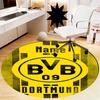 Brugerdefineret Navn Borussia Dortmund Printet Rund Tæppe Stol Tæppe Område Tæppe Entré Dørmåtter, til Kontorstol Stue Soveværelse Køkken Rum.