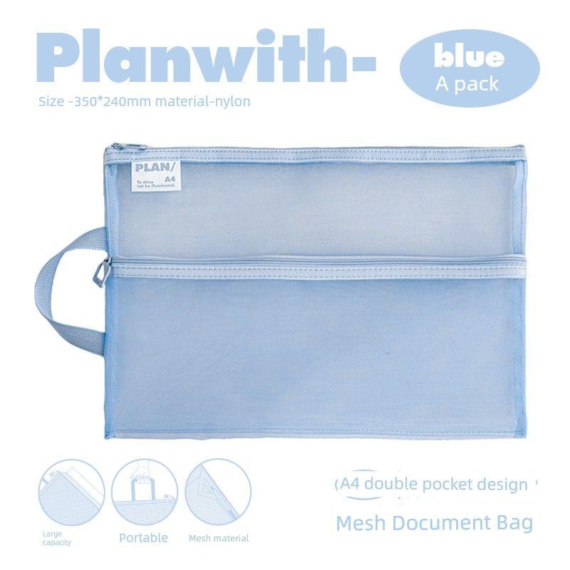 

Планвит Студенческая сумка для зубрежки Сумка для экзаменационных файлов blue blue