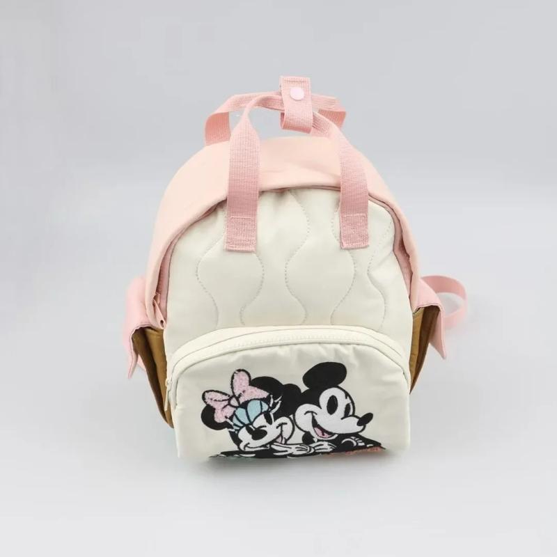 Disney Zaino per Bambini Carino Mickey e Minnie Stampa Cartoni Animati per Bambine Grande Capacità Contenitore Libri Scuola Materna Bimba Zainetto Scolastico
