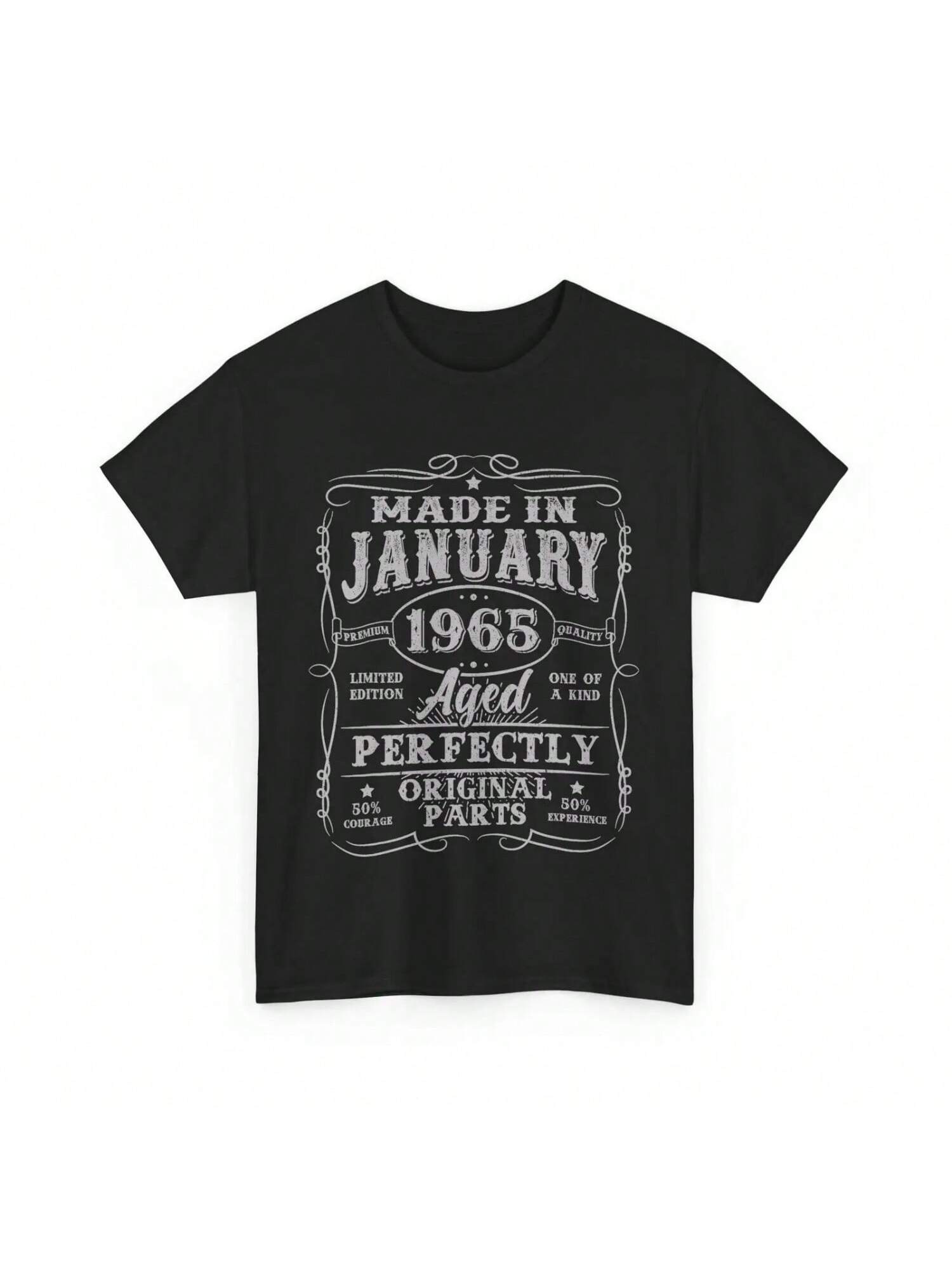 60 Years Old Made In January 1965 Vintage 60th Birthday unisex T Shirt S разноцветный