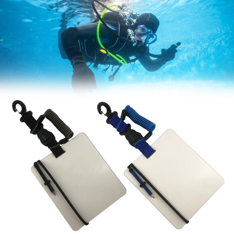 Scubas Diving Writing Slates Underwater Wordpad Writing Board with Pencil and Clip Snorkeling Record Board Easy to Use