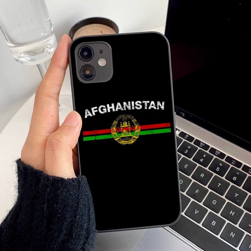 Afghan Afghanistan Flag Phone Case for Iphone 13 8 7 6S Plus X 5S SE 2020 XR 11 12 Mini Pro XS MAX